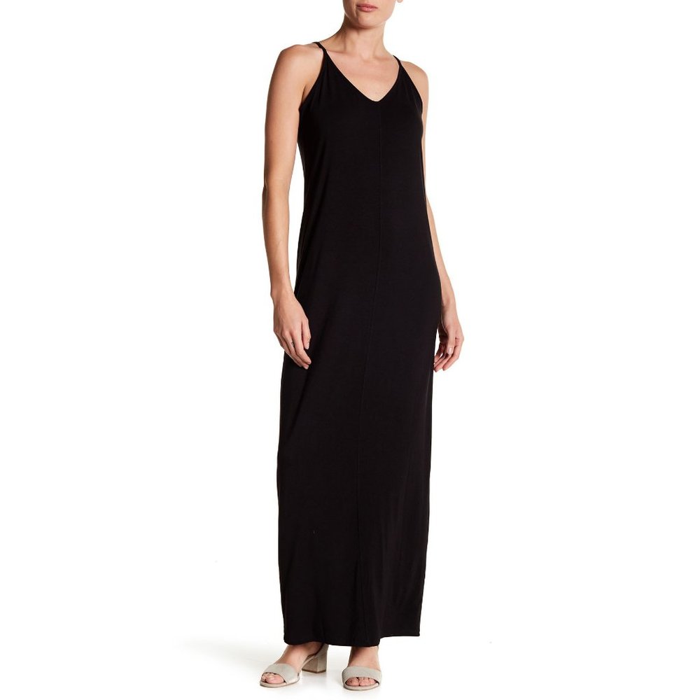 NORDSTROM RACK ABOUND KNIT MAXI DRESS BLACK SZ XS